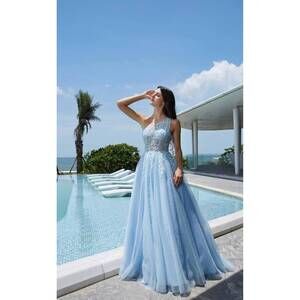 NEW JADORE idirs gown in periwinkle